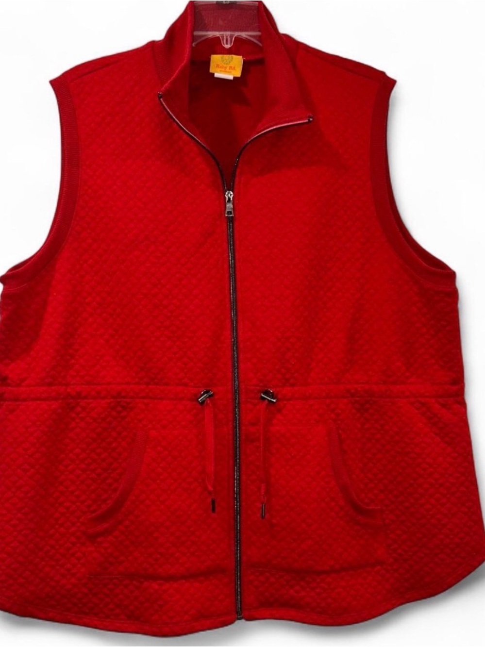 Ruby Rd. Red Quilted Zip-Front Vest Women’s 1X